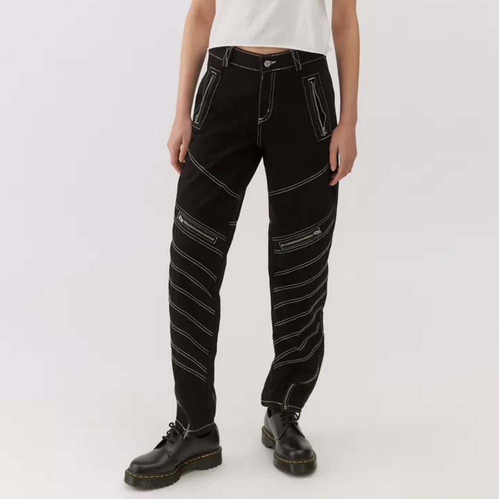 BDG Tapered Moto Jeans